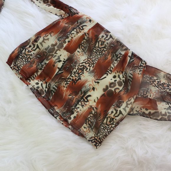 SHEIN VCAY Mixed Print Knot Front Skirt - Picture 6 of 10